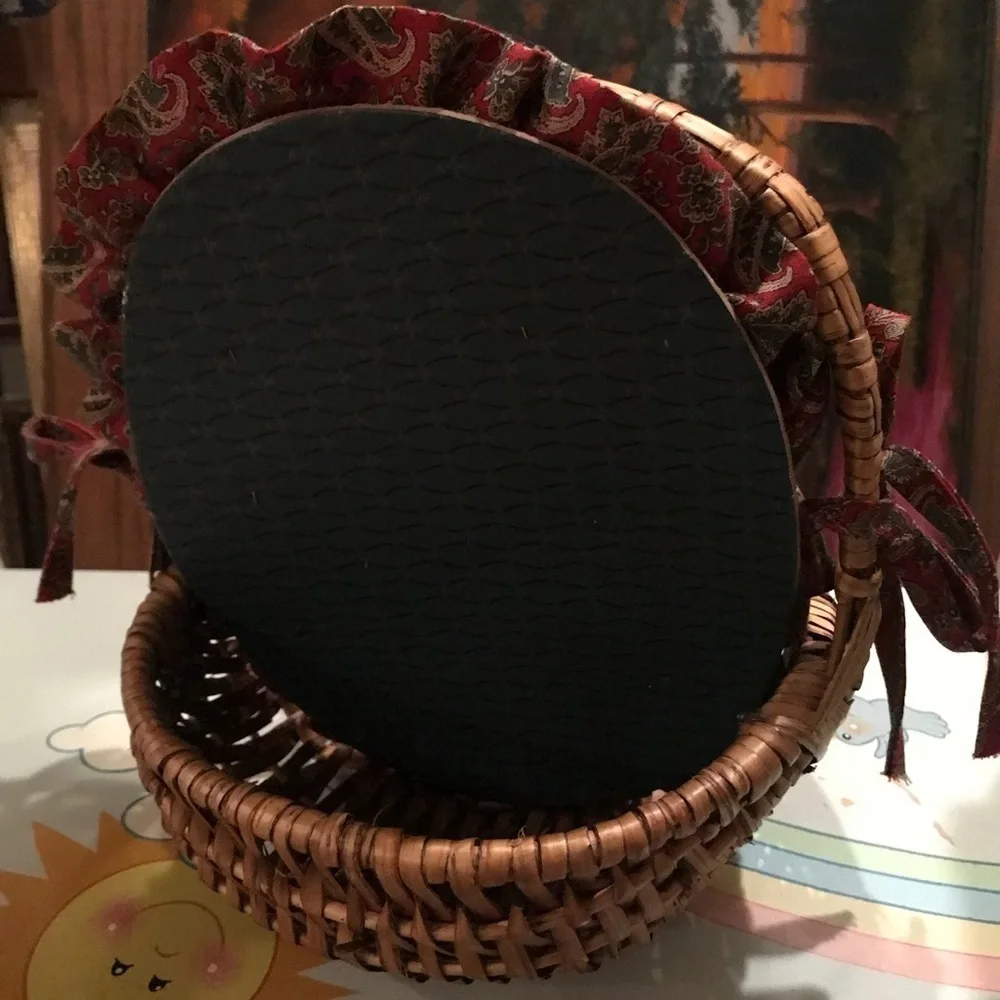 Rare Vintage 1970’s Hand woven Santa Basket